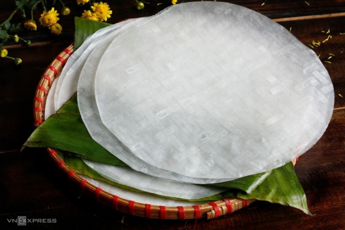 Vỏ bánh đa nem miền Bắc. Ảnh: Bùi Thủy