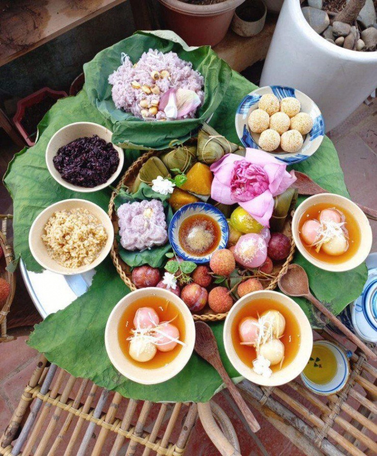 Mâm cỗ của chị Lê Mai Trang