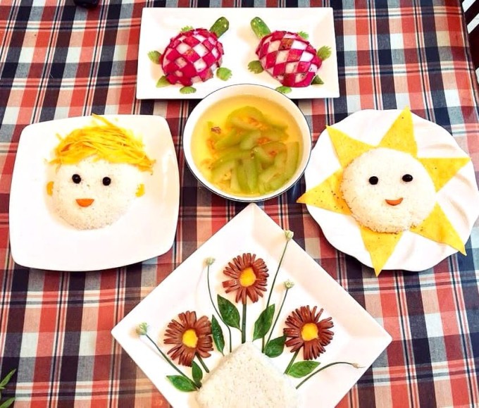 Bữa cơm dễ thương cho ngày 1/6 - 1