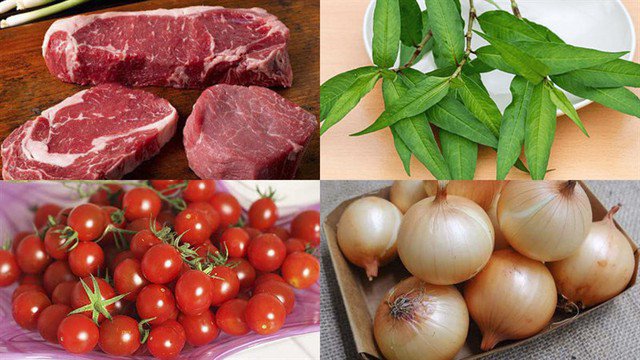 Nguyên liệu nấu canh thịt bò