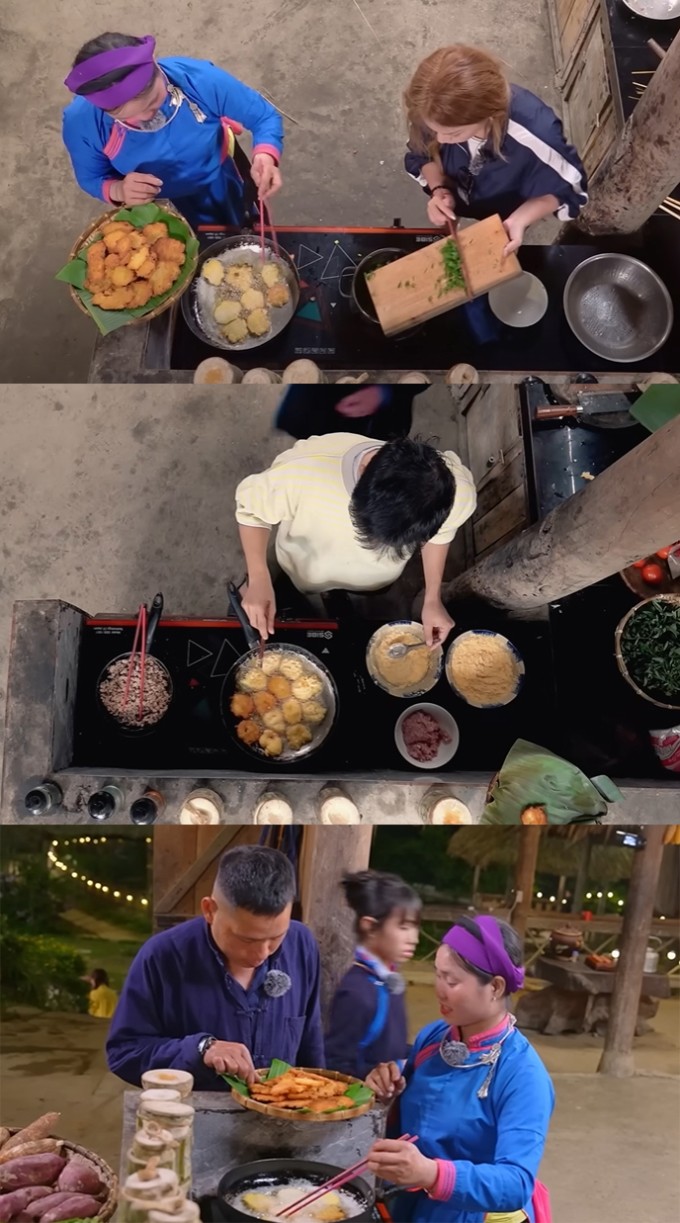 Món chả sắn rất phổ biến trong chương trình 'Gia đình Haha'. Ảnh: Yeah1