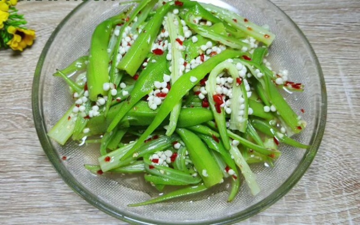 Món đậu bắp trộn chua ngọt