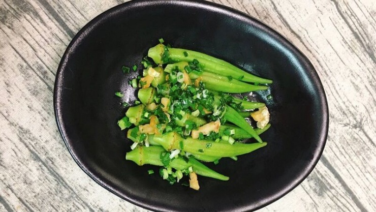 Món đậu bắp mỡ hành