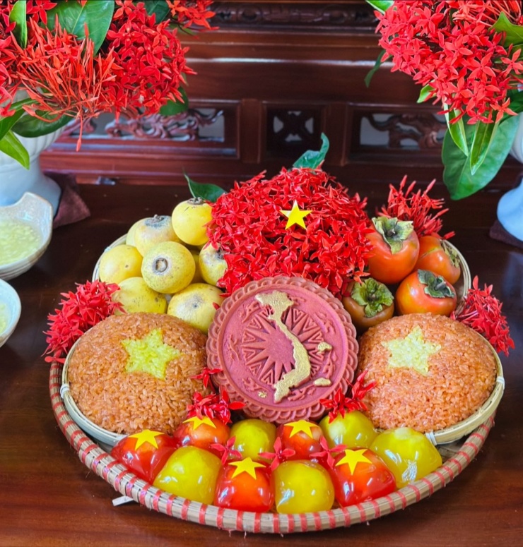 Mâm lễ cúng của chị Đỗ Thu Ngọc