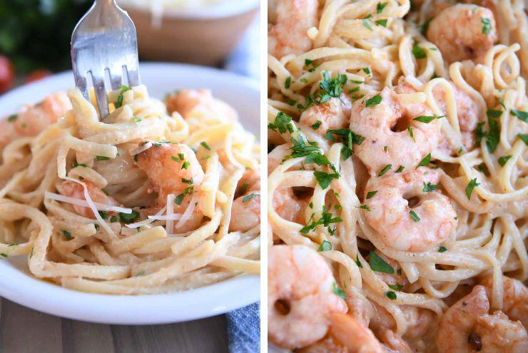 Món mì Ý tôm kem tỏi