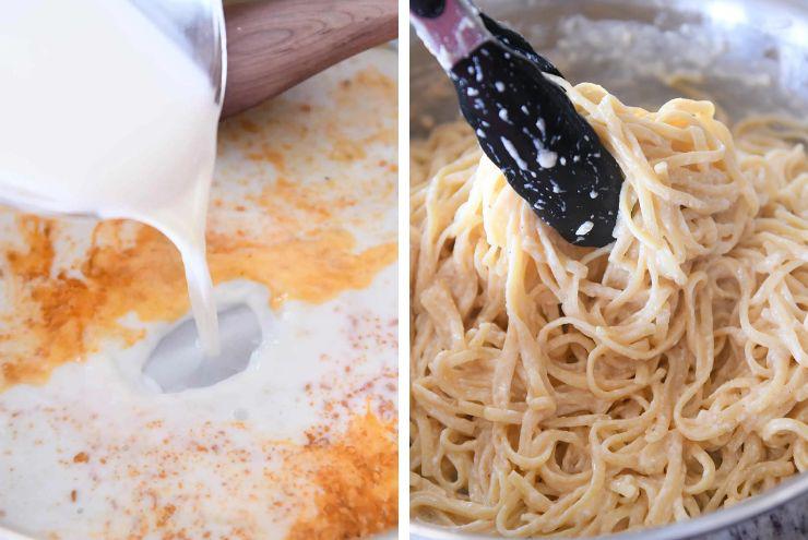 Món mì Ý tôm kem tỏi