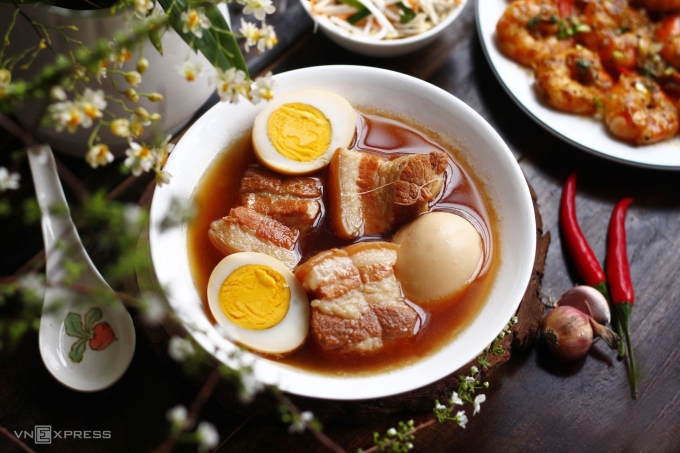 Thịt kho trứng kiểu Nam Bộ. Ảnh: Bùi Thủy