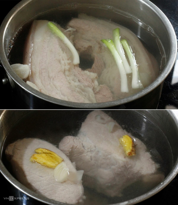 Thịt ba chỉ nổi nhanh hơn thịt nạc. Ảnh minh họa: Bùi Thủy