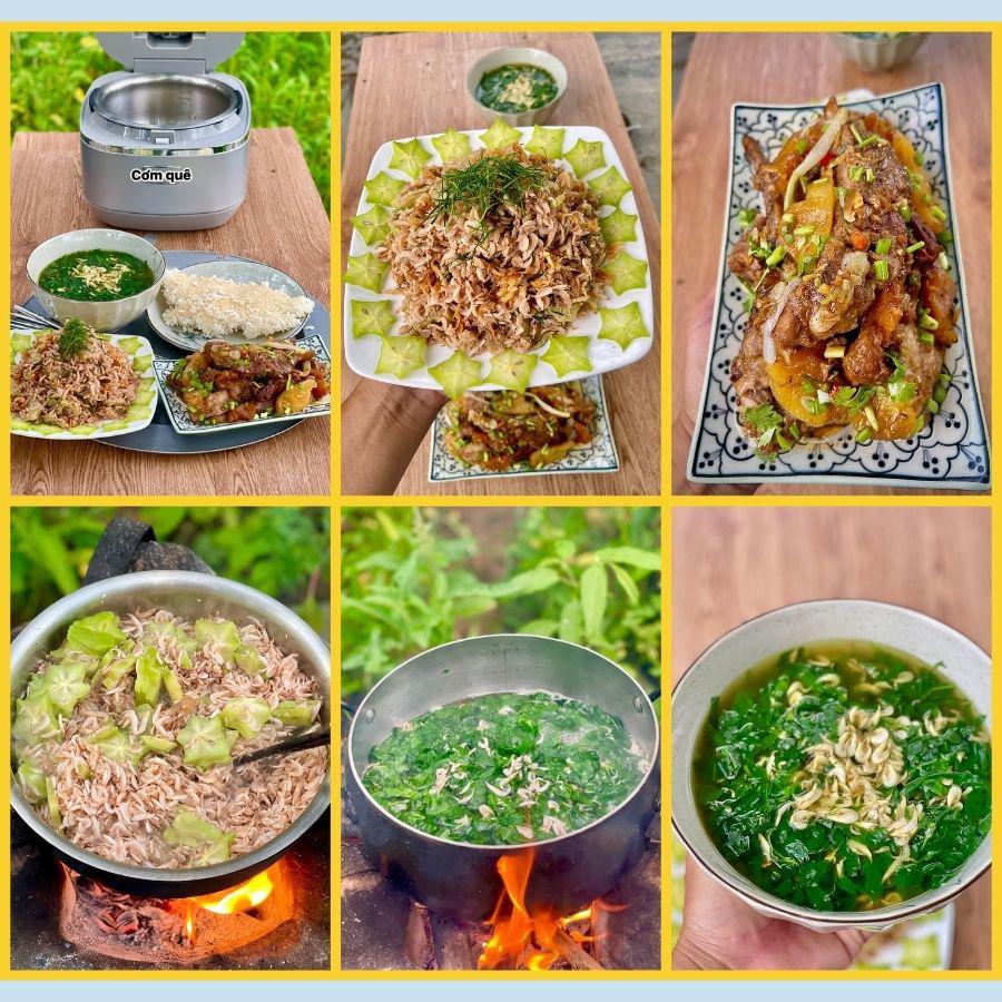 Các món ăn giản dị, nóng hôi hổi khiến ai nhìn thấy cũng ấm lòng.